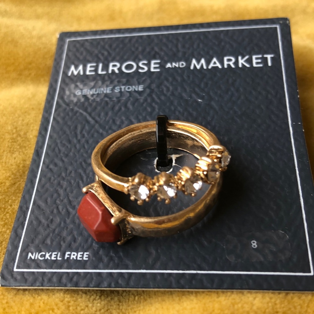 NWT Nordstrom Melrose and Market Ring Set Size 8